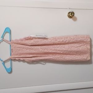 size 3 pink lace floral bodycon dress